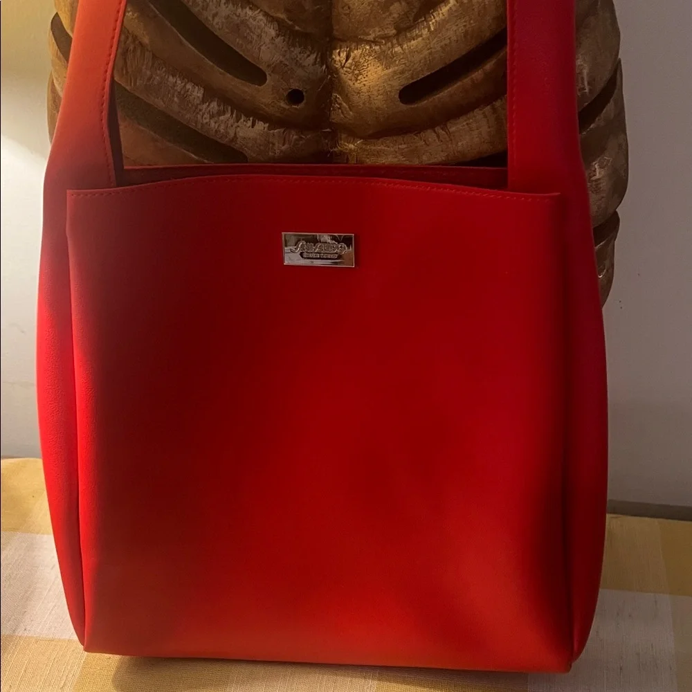 Shiseido Red Hobo Bag - Picture 3 of 15